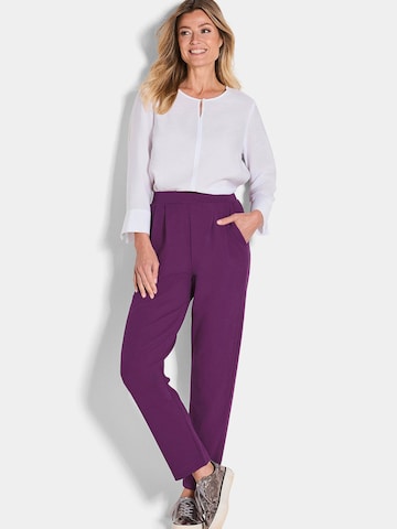 Goldner Slim fit Trousers 'Sara' in Purple