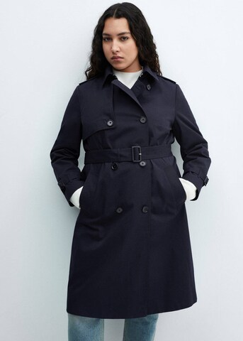 MANGO Between-Seasons Coat 'polana' in Blue: front