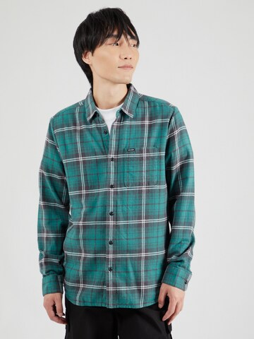 Volcom Regular Fit Hemd 'CADEN PLAID' in Grün: Vorderseite