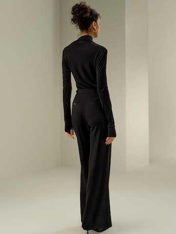 Lilysilk Top 'Seidenjersey Schmales Langarm Top' in Zwart