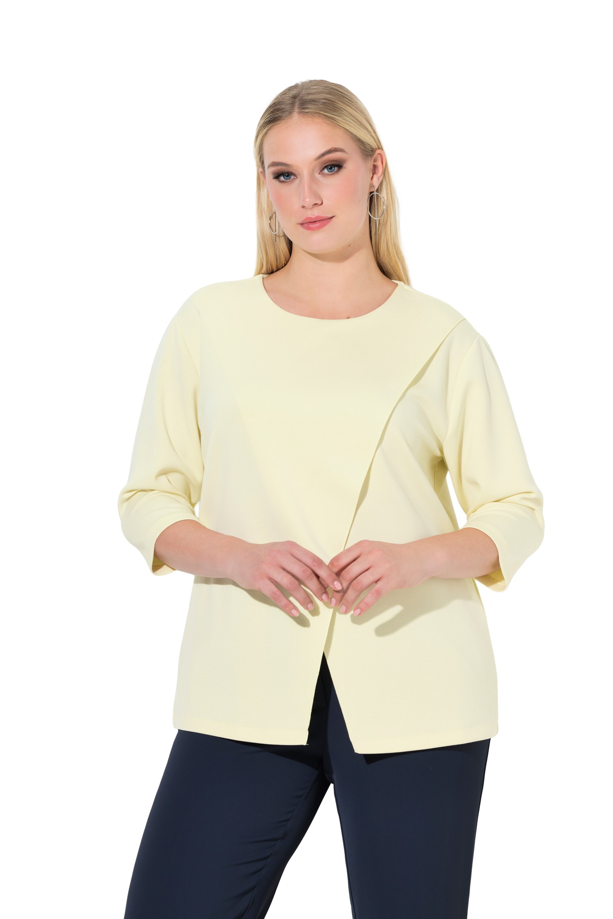 Ulla Popken Sweatshirt in Yellow: front