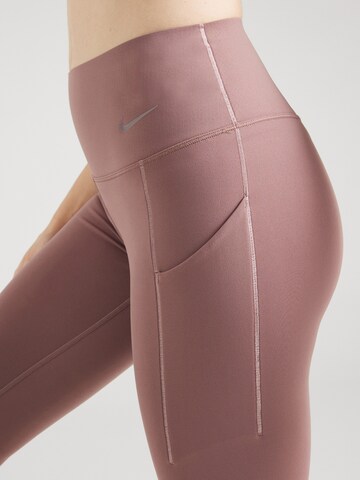 NIKE Skinny Športové nohavice 'UNIVERSA' - Hnedá