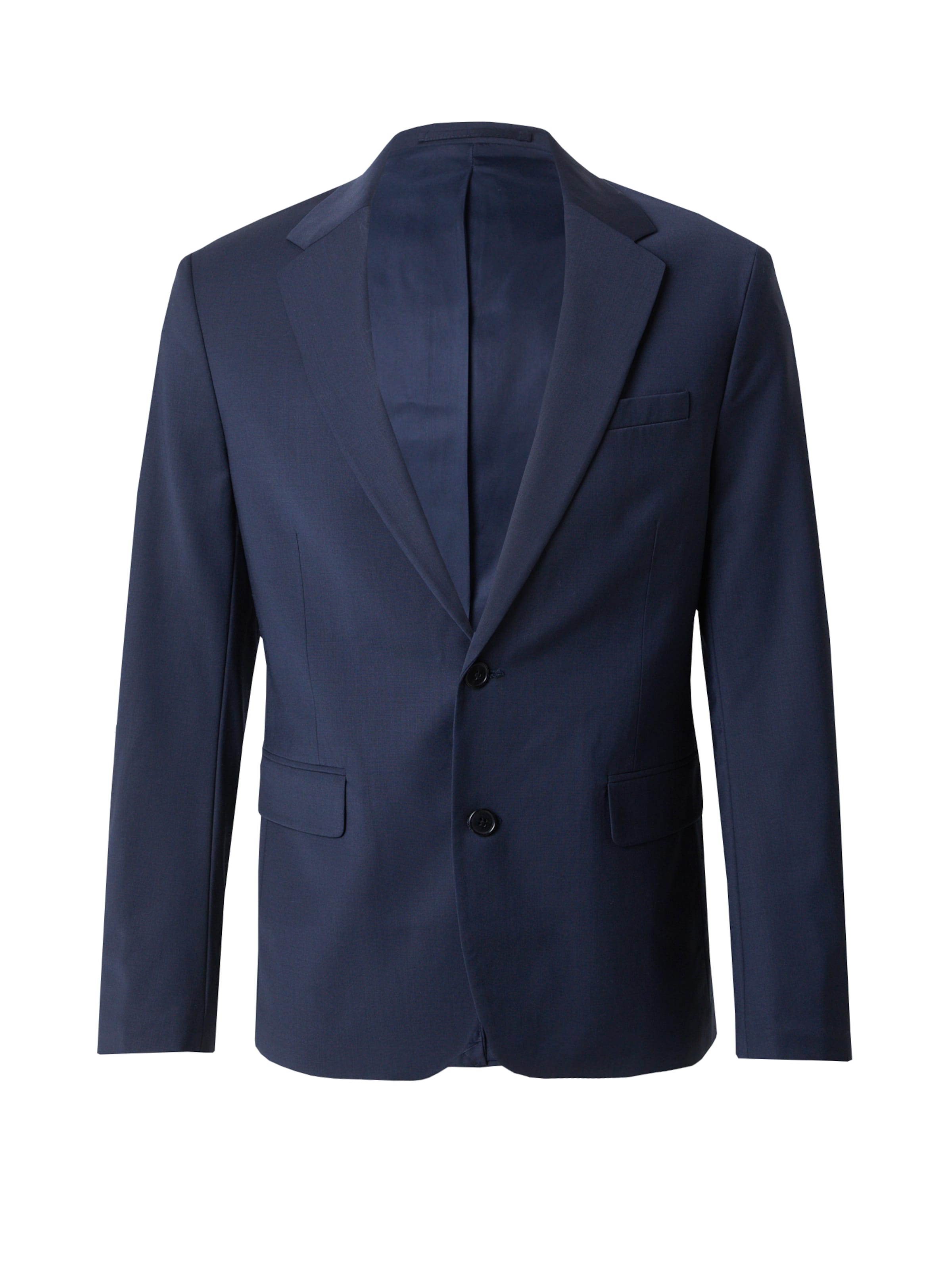 Calvin Klein Slim fit Business-colbert in Blauw: voorkant