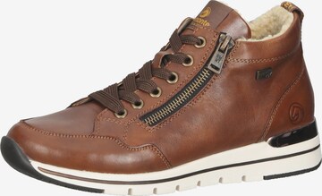 REMONTE High-Top Sneakers in Brown: front