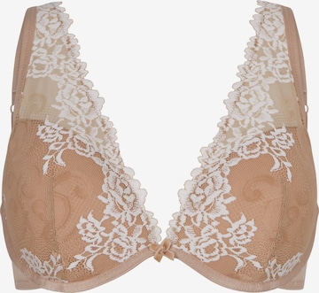 LingaDore Triangle Bra in Beige: front