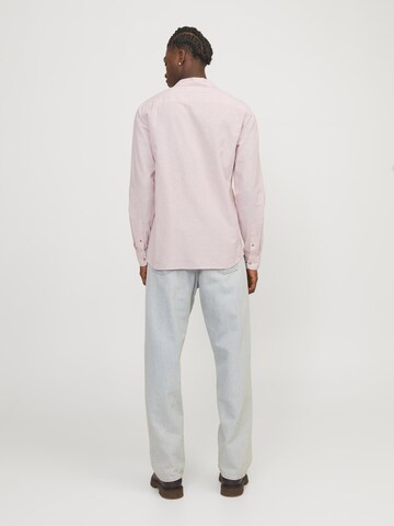 JACK & JONES Comfort fit Button Up Shirt 'JJESummer' in Pink