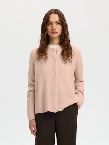 SELECTED Knit Cardigan 'SLFLULU' in Pink: front
