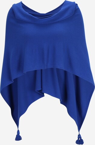 COMMA Cape in Blauw: voorkant