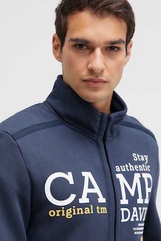 CAMP DAVID Zip-Up Hoodie in Blue