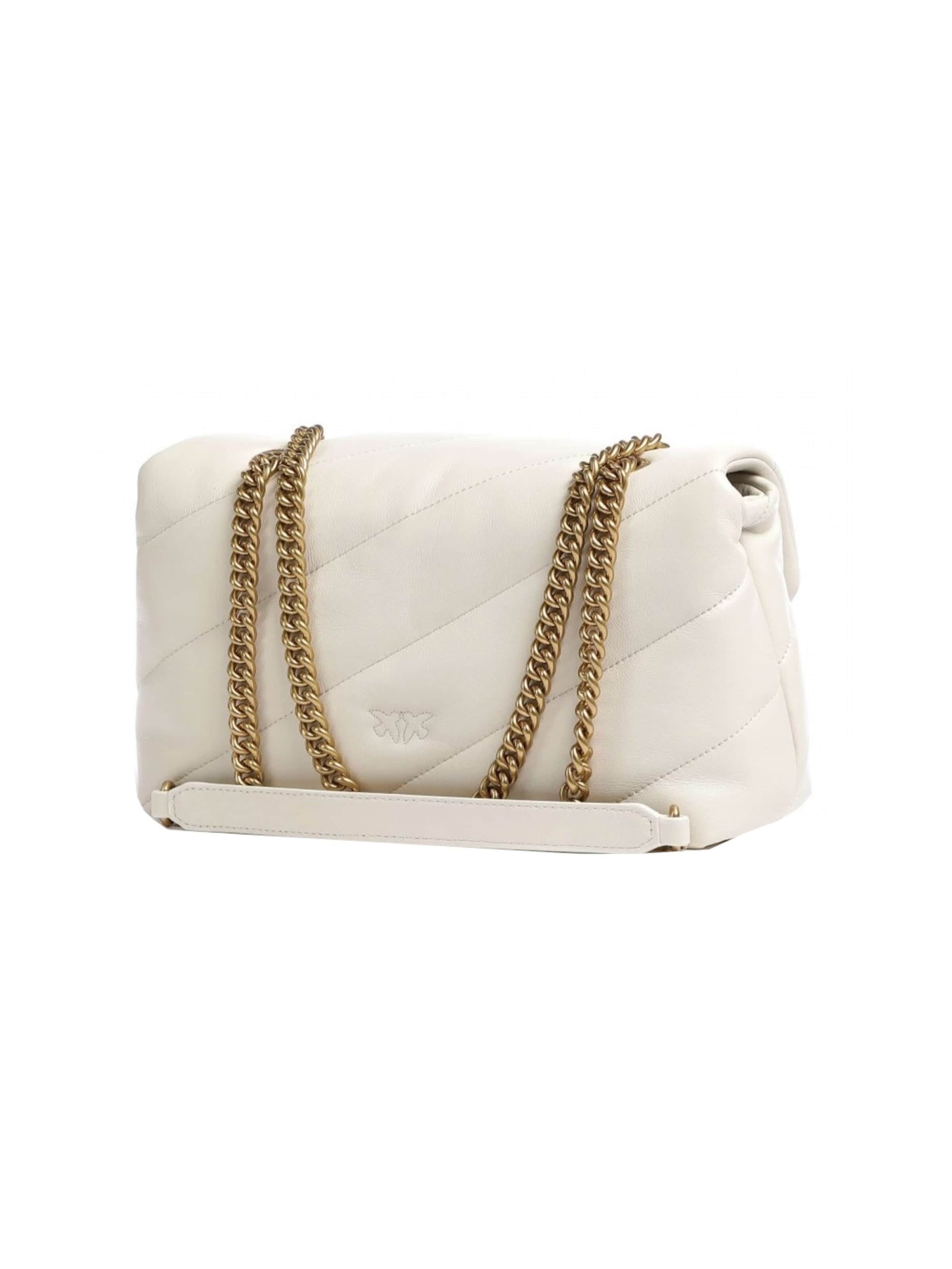 Borsa a spalla '100038 A0F2' di PINKO in bianco