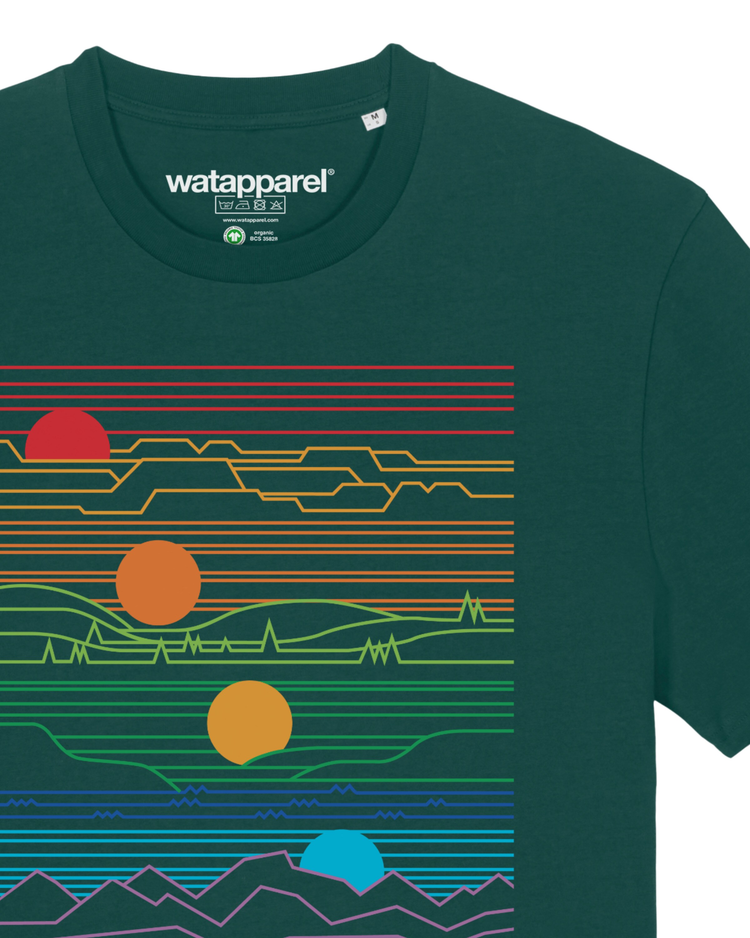 Watapparel Shirt 'Sun And Moon' in Groen
