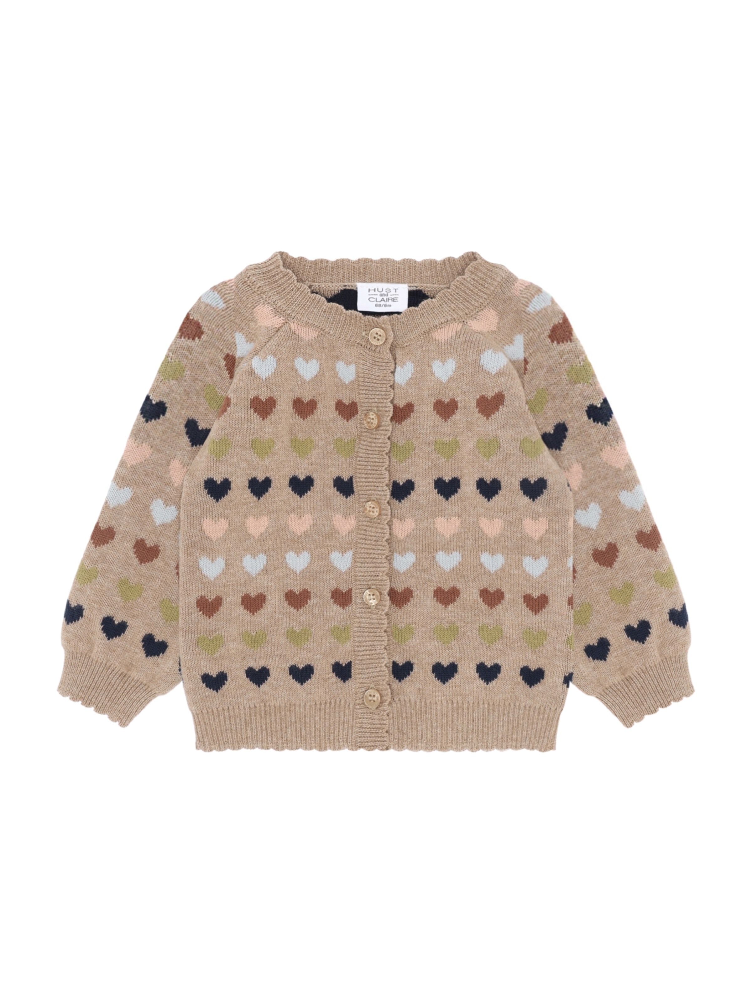 Hust & Claire Knit cardigan 'Cilja' in Beige: front