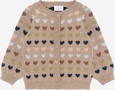 Geacă tricotată 'Cilja' Hust & Claire pe maro cămilă / bleumarin / albastru deschis / oliv, Vizualizare produs
