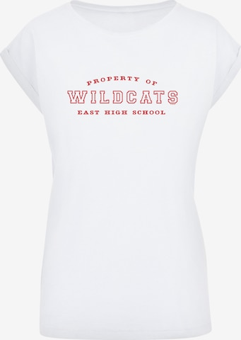 T-shirt 'Disney High School Musical The Musical Property Of Wildcats' F4NT4STIC en blanc : devant