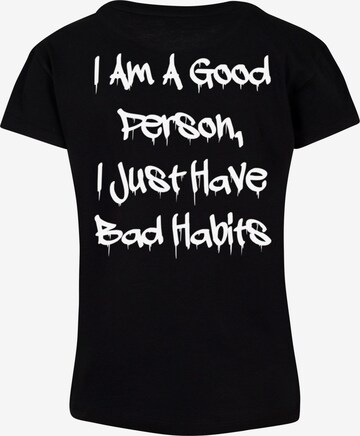 Maglietta 'Bad Habits' di Merchcode in nero