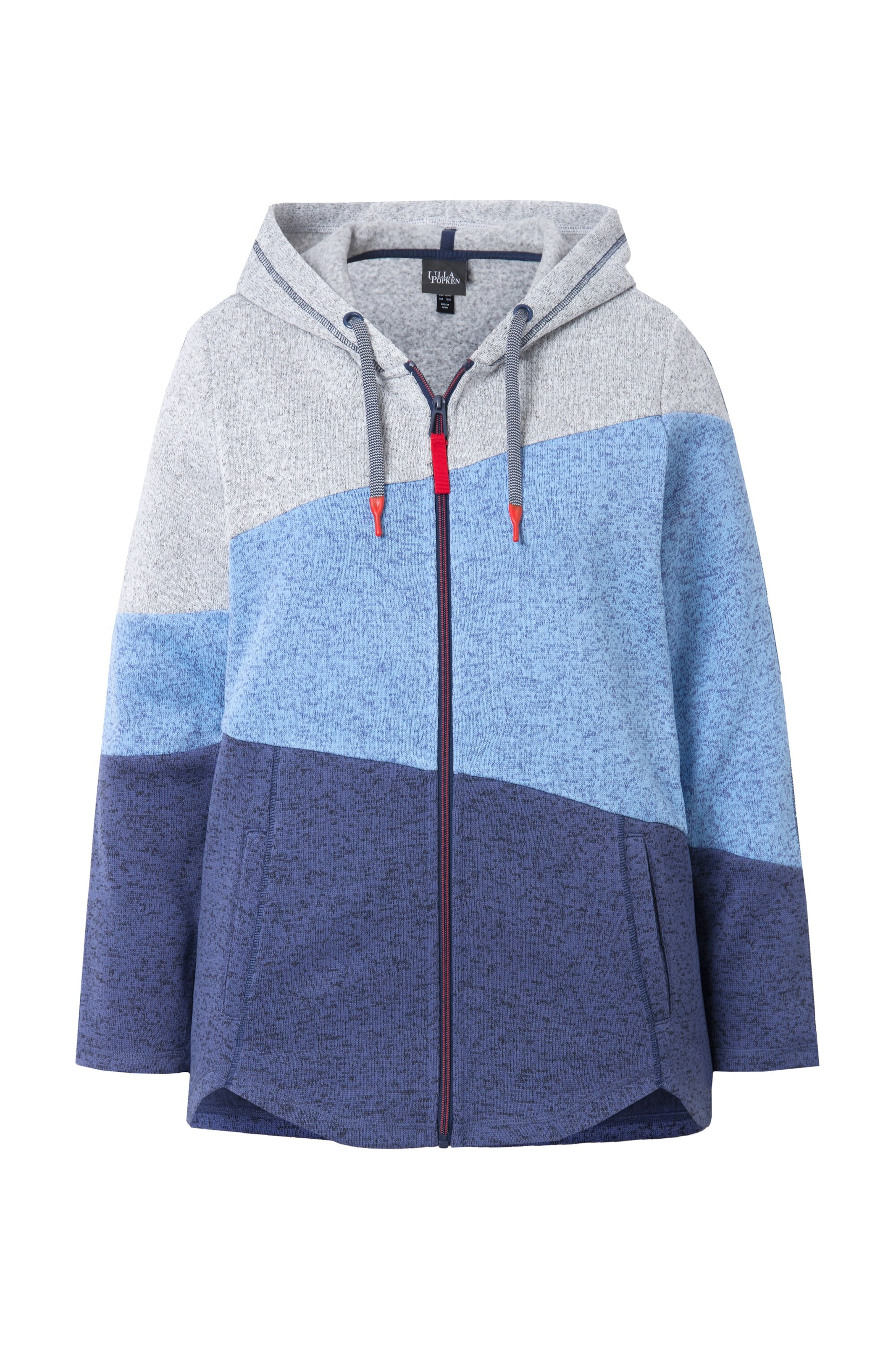 Ulla Popken Sweat jacket in Blue: front