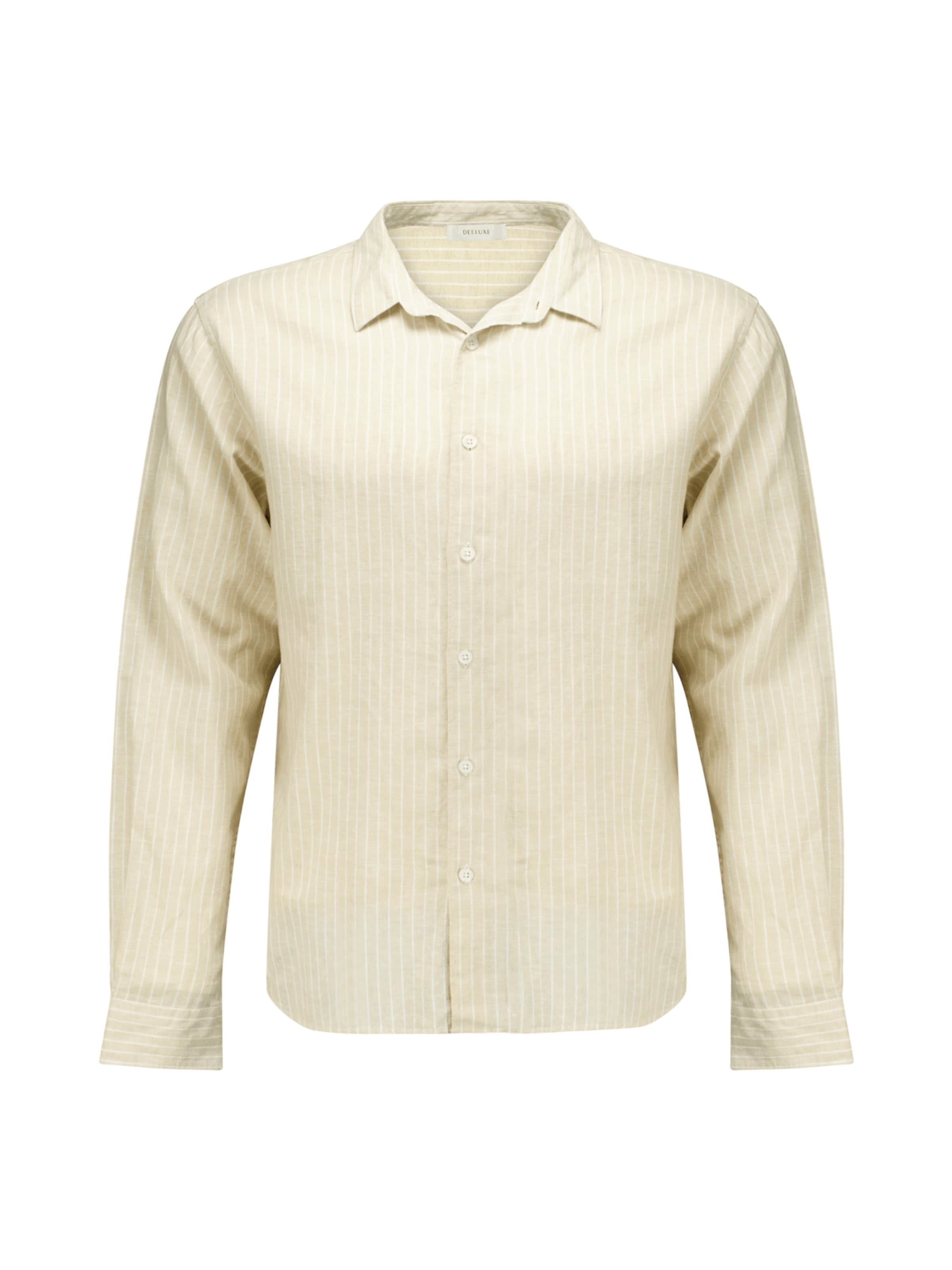 Deeluxe Regular Fit Hemd 'Myers' in Beige: Vorderseite