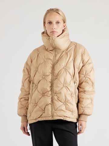 GUESS Zimní bunda – béžová: přední strana