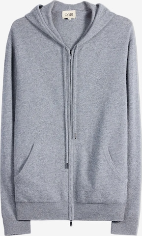 GOBI Cashmere Strickjacke 'Men's Zip-Up Cashmere Hoodie' in Grau: Vorderseite