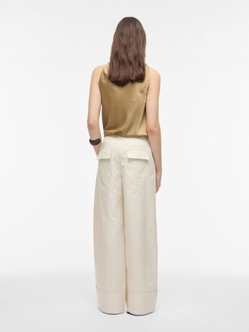 Wide Leg Pantalon à pince ROUGE EDIT en beige