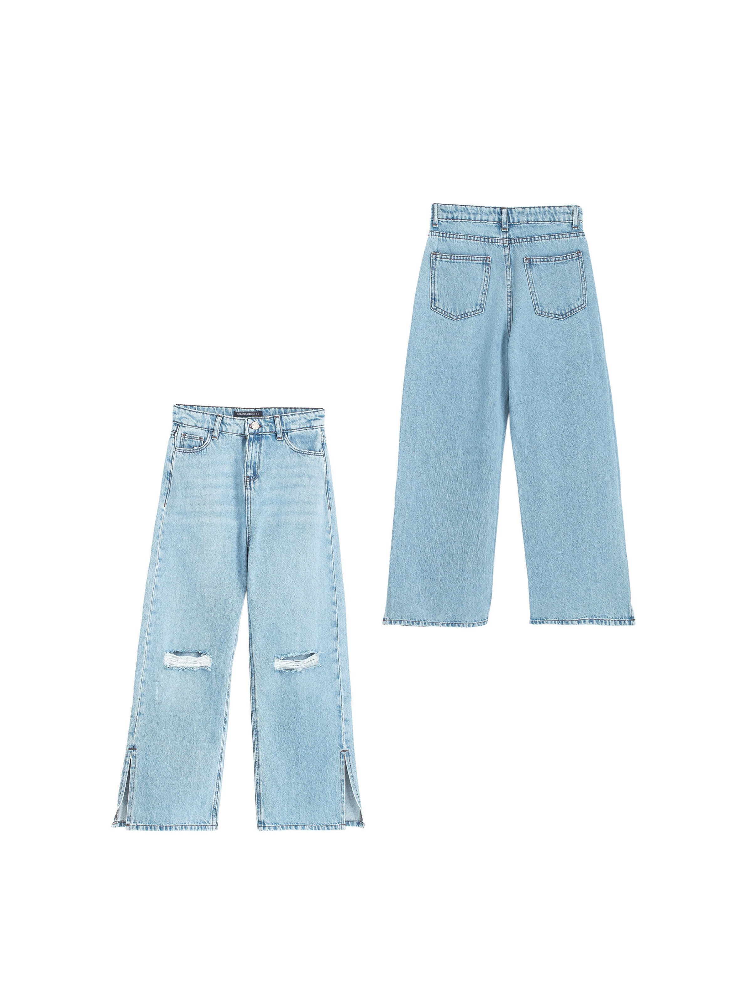 Solang Regular Hose Denim lässiger Schnitt in Blau