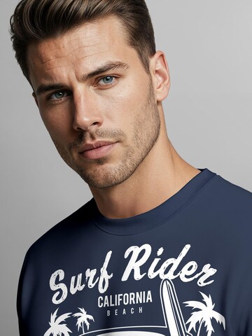 Neverless Sweatshirt 'Surf Rider' in Blue