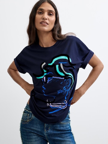 Desigual Tričko - Modrá: predná strana