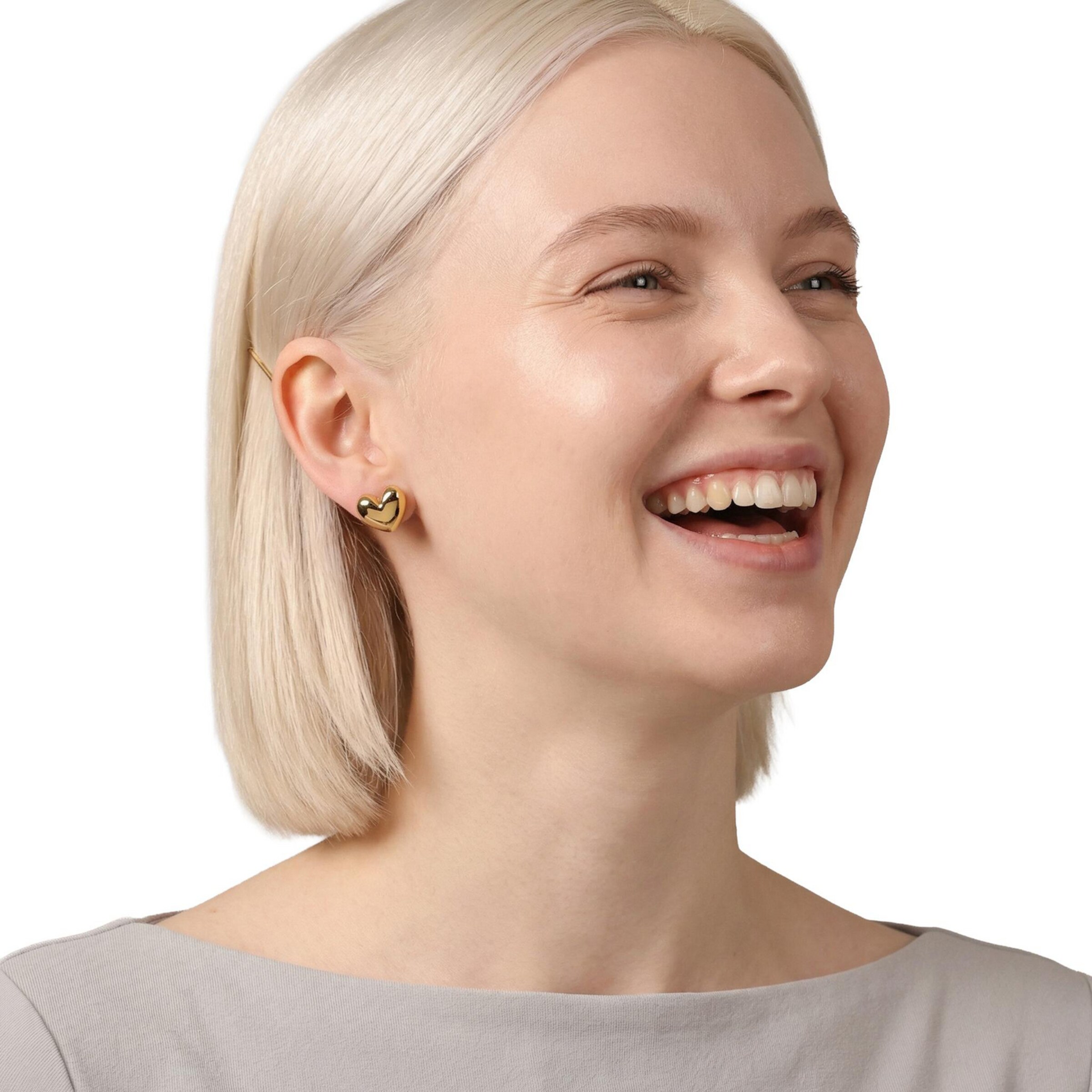 AMOR Earrings in Gold: front