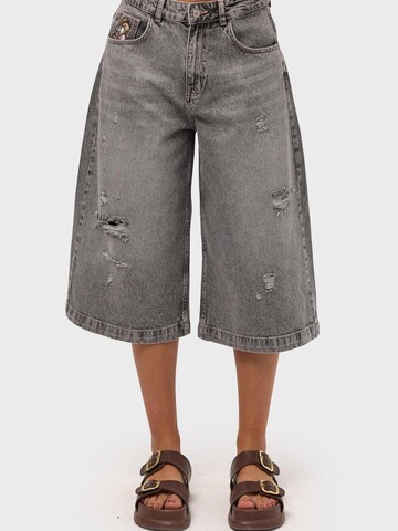 IT'S BASIC Baggy Jeans 'BERMUDA DENIM SHORT'‌‌‌‌‌‌‌ in Grau: Vorderseite