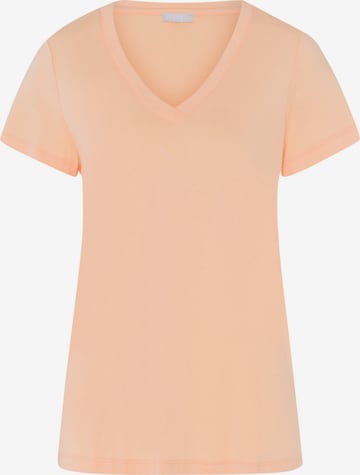 Hanro Pajama Shirt ' Sleep & Lounge ' in Orange: front