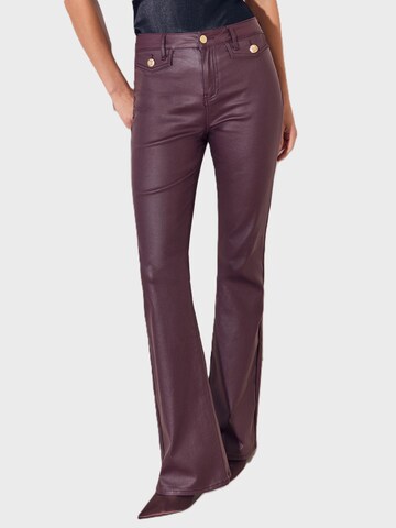 Lipsy Flared Jeans in Red: front