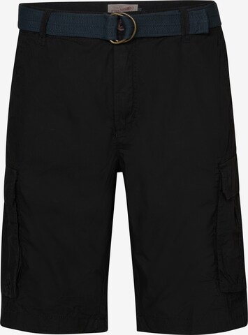 Petrol Industries Cargo Pants in Black: front