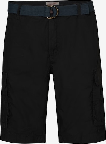 Petrol Industries Regular Cargo Pants in Black: front