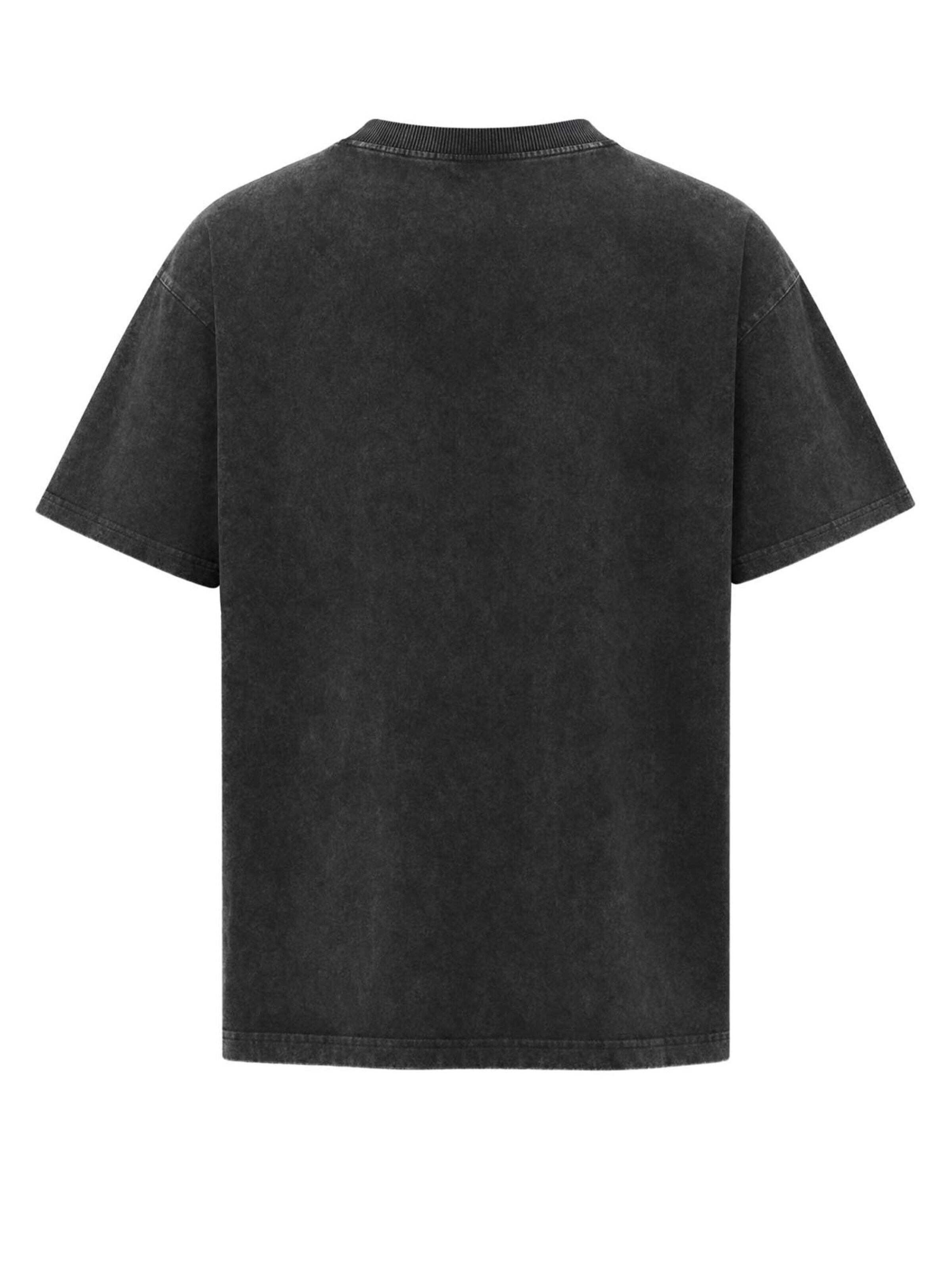 Neverless Shirt 'Lucky Cat' in Grey