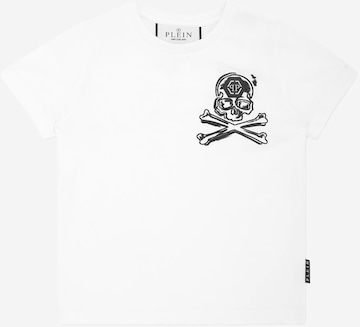 Philipp Plein T-Shirt 'Skull & Bones' in Weiß: Vorderseite