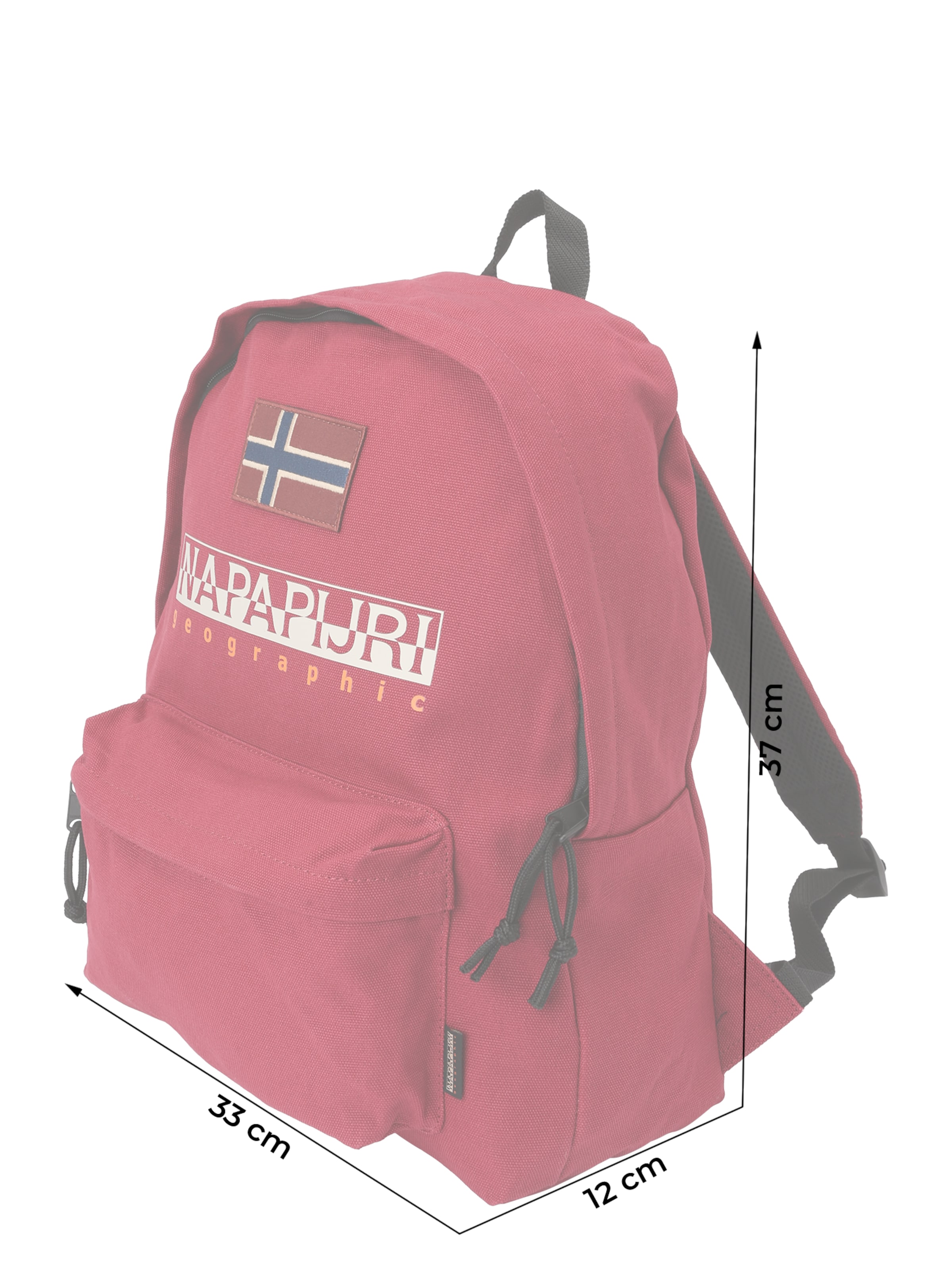 NAPAPIJRI Sac à dos 'HERING' en orange / rouge / blanc, Vue avec produit