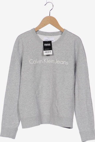 Calvin Klein Jeans Sweatshirt & Zip-Up Hoodie in S in Grey: front