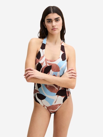 Bustier Maillot de bain ' Breezy Leaf ' Marc O'Polo en bleu : devant