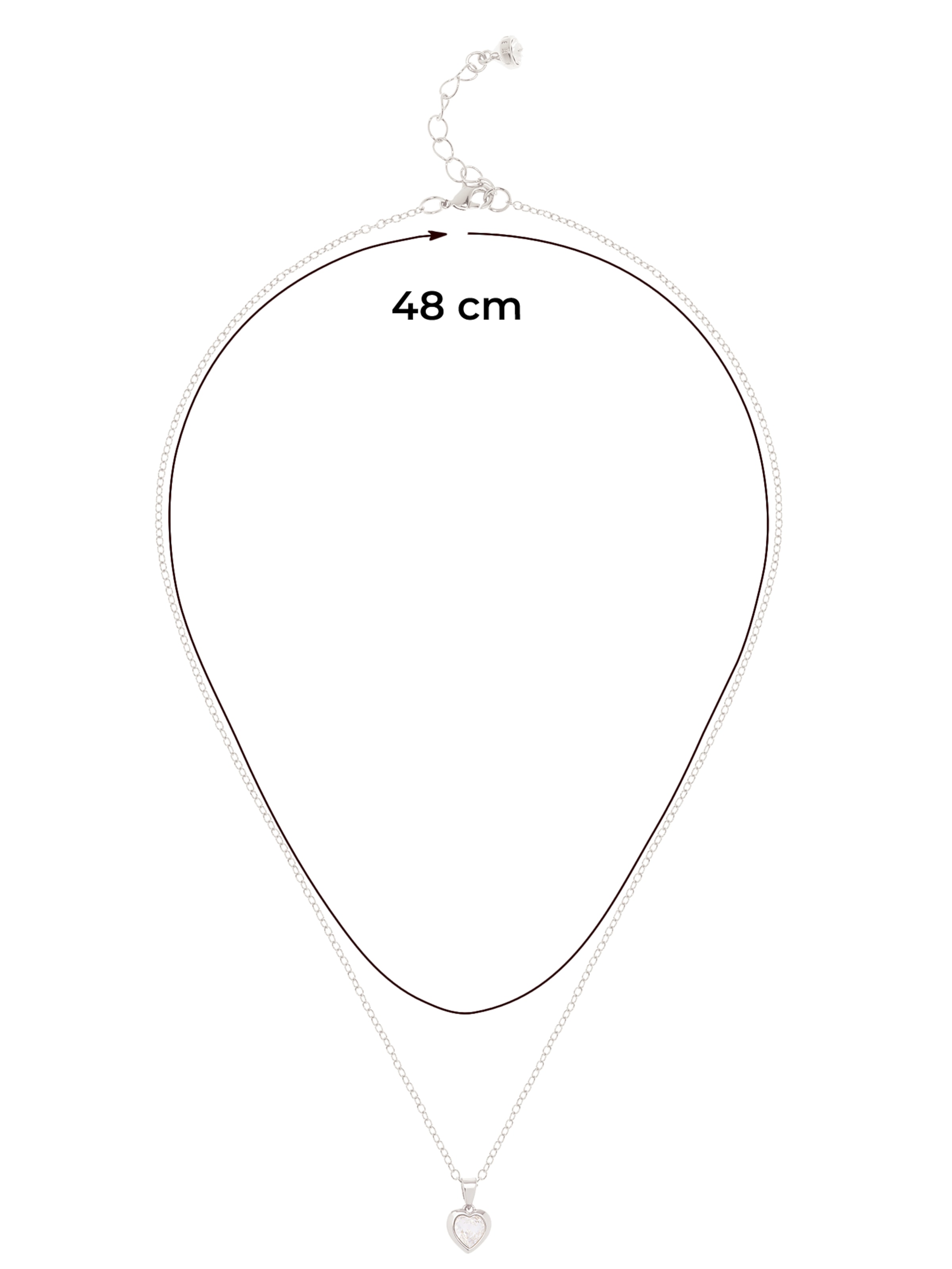 Ted Baker Lánc 'HANNELA: CRYSTAL HEART PENDANT' - ezüst