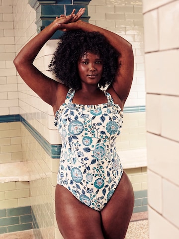 Cath Kidston Bustier Enodelne kopalke 'Cath Kidston' | modra barva: sprednja stran