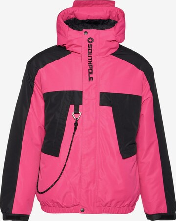 SOUTHPOLE Winterjas 'Storm Adventure 1.0' in Roze: voorkant