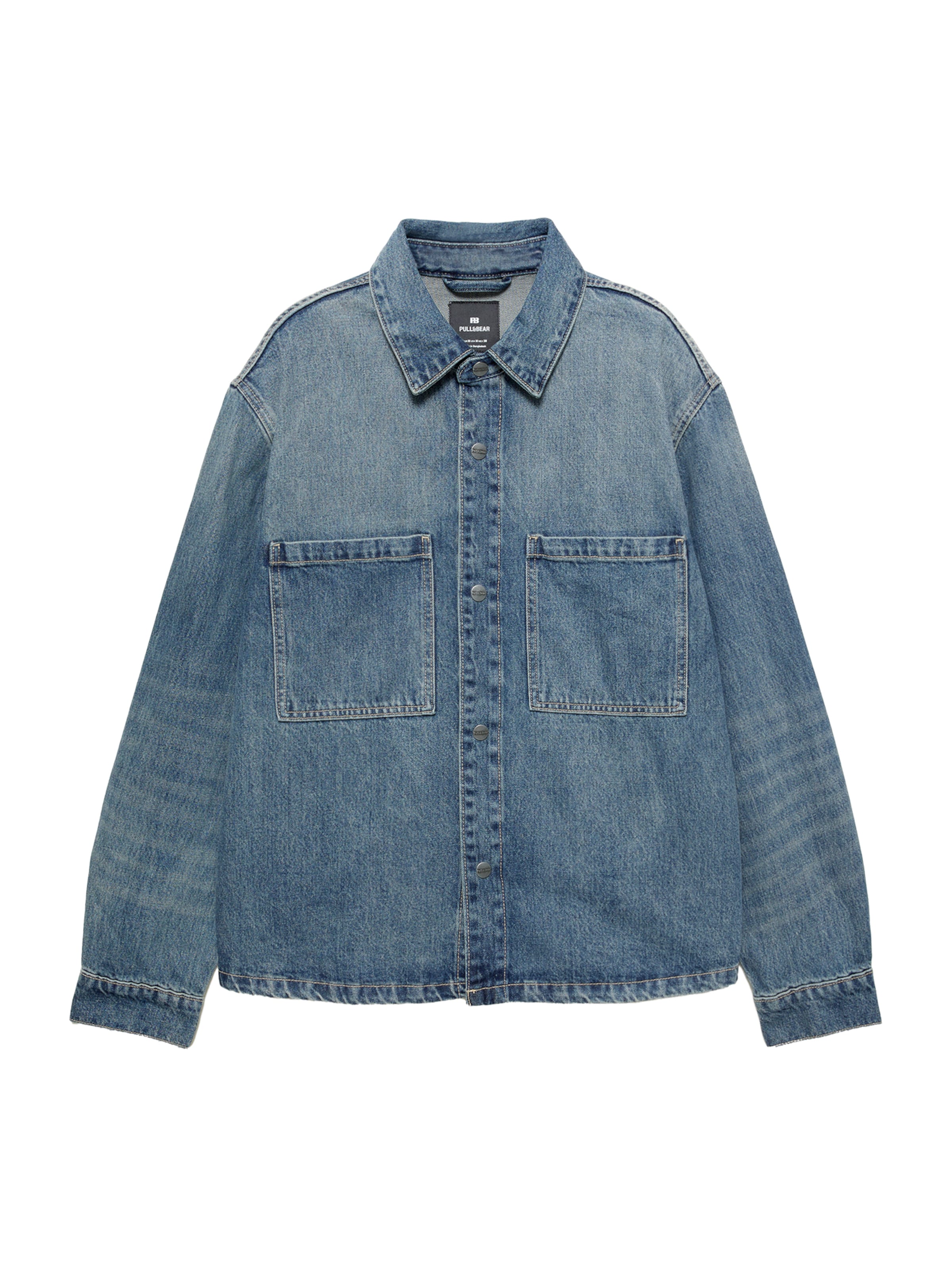 Comfort Fit Cămașă de la Pull&Bear pe albastru: față