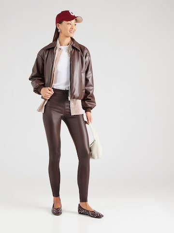 Skinny Leggings 'OBJBelle' OBJECT en marron