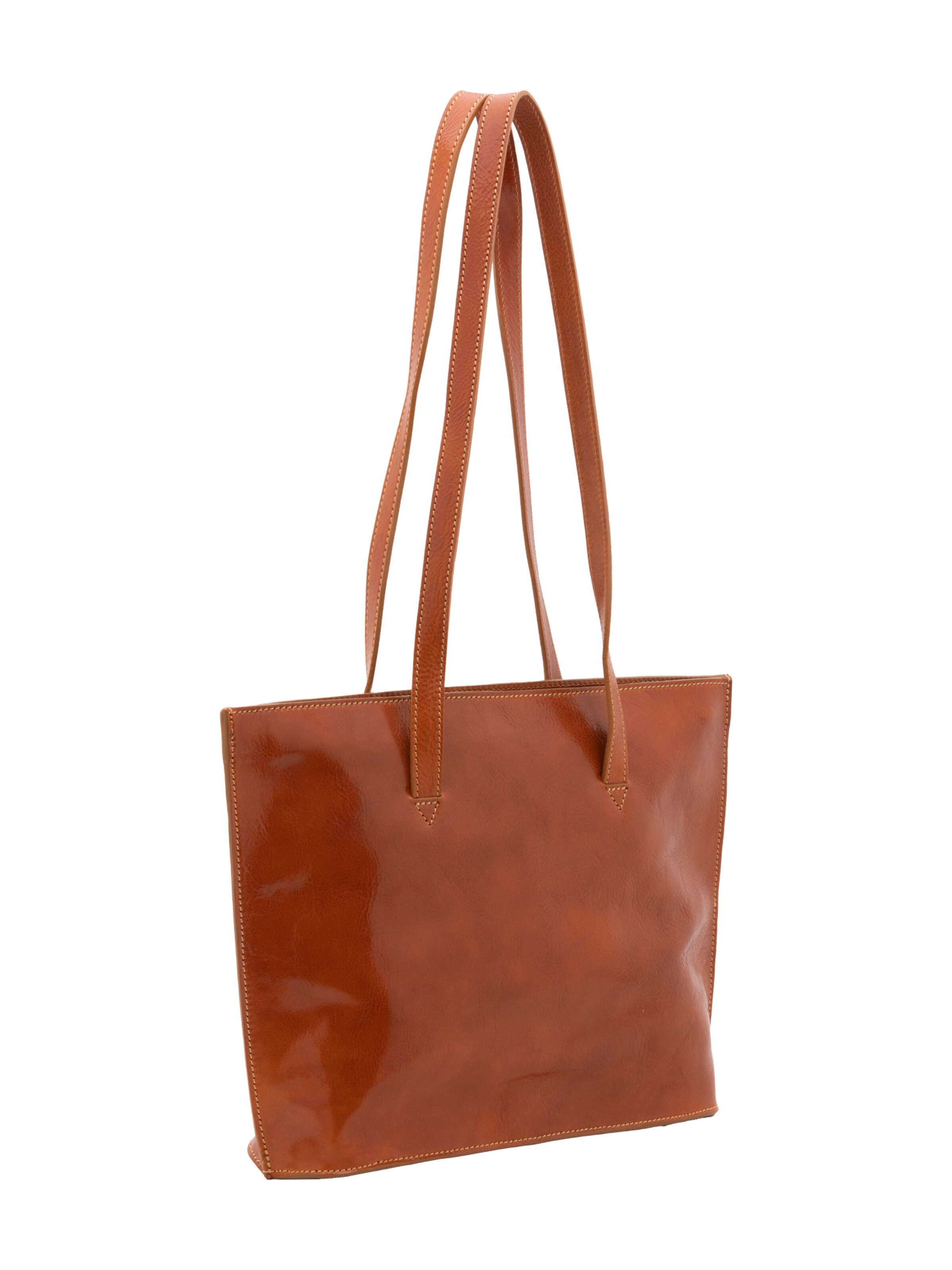 Borsa a spalla 'Borsa a Spalla Donna Pelle Vacchetta - Chiusura Zip Made in Italy' di I Fratelli in beige