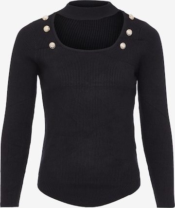 Pull-over caneva en noir : devant