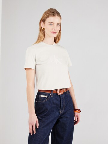 T-shirt Calvin Klein Jeans en gris : devant