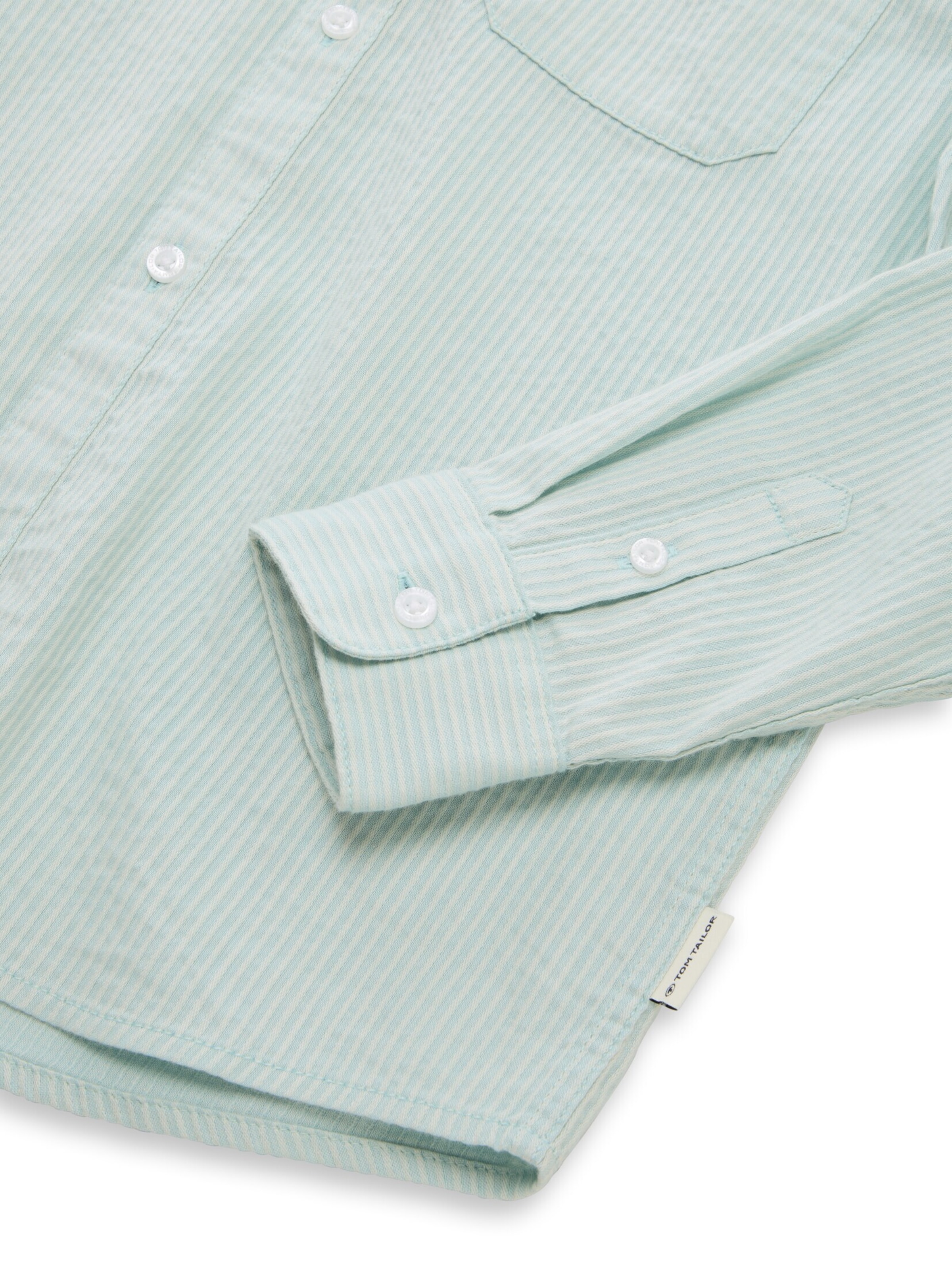 Coupe regular Chemise 'Dobby' TOM TAILOR en bleu