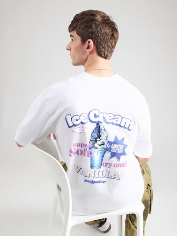 Pegador T-shirt 'Hamlin' i vit: framsida