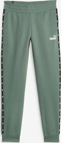Pantaloni sport de la PUMA pe verde: față