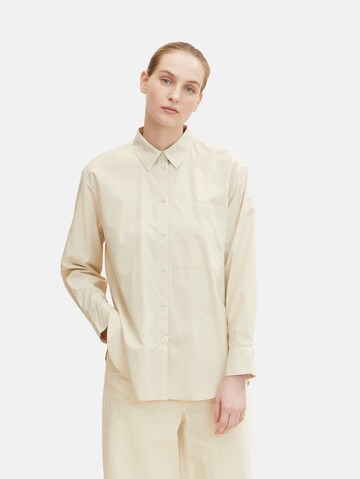 TOM TAILOR Bluse in Beige: predná strana